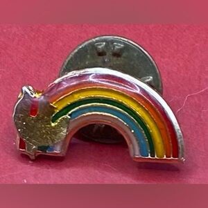 Lapel Pin Rainbow Dove 1/2”
